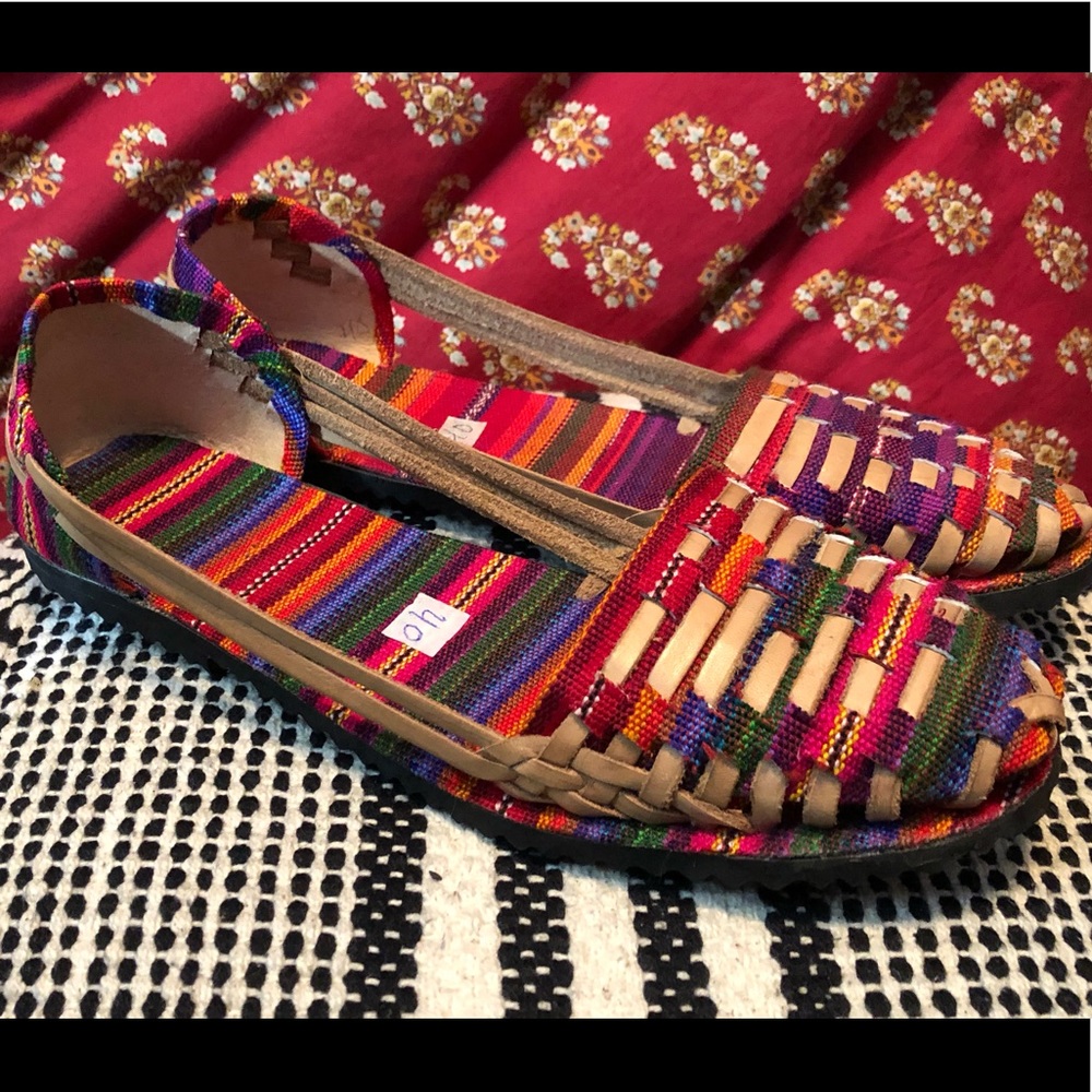 serape print huaraches from Mexico